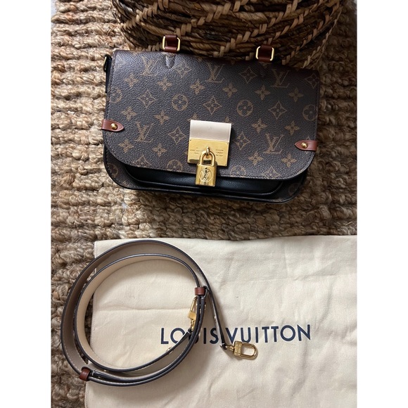 Louis Vuitton Vaugirard Monogram Flap Bag Crossbody Shoulder Designer Purse Noir - Picture 7 of 14